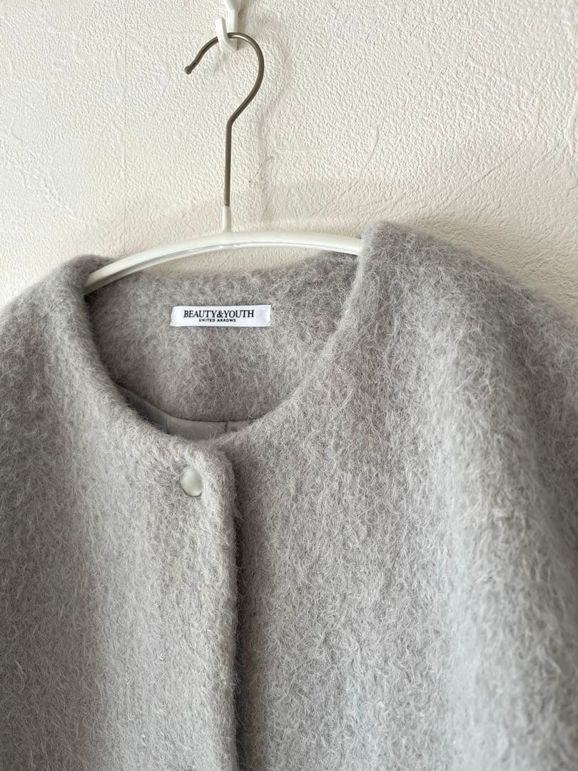 今季 B&Y UNITED ARROWS ブークレーノーカラーブルゾン