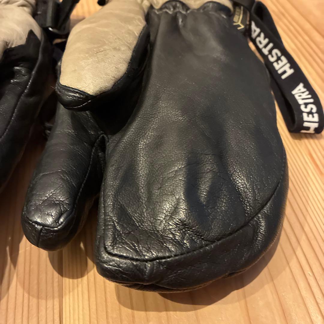 Hestra スキーグローブ 3-finger gtx フルレザー　ハンドカフ付