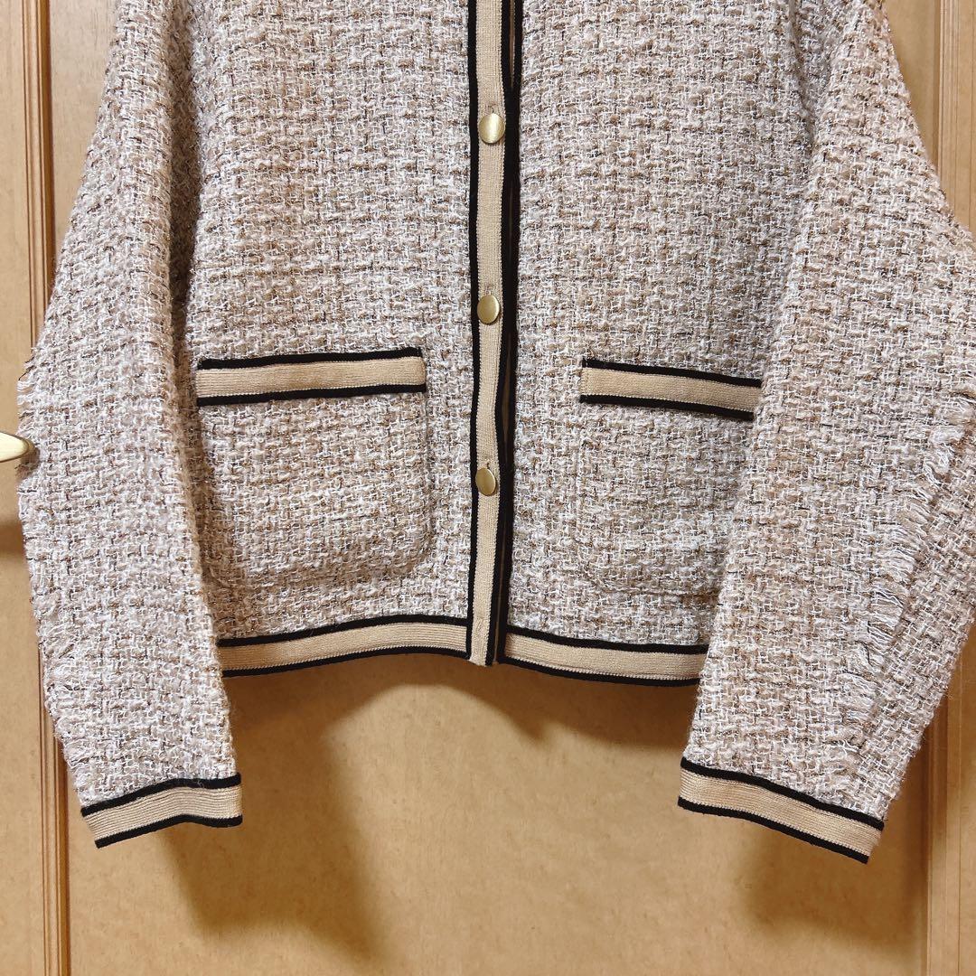 Ballsey ニットコンビツイード クルーネックジャケット36（9号）