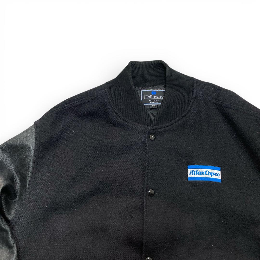 【ビッグサイズ】HOLLOWAY ブラック レザー スタジャン 3XL USA製