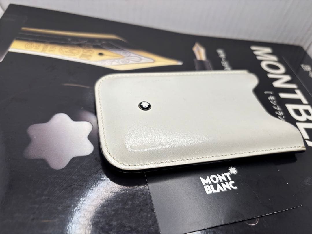 ⭐️美品⭐️モンブラン稀少完売逸品！本革製ペンポーチ・スマホケース・小物入れ白パール