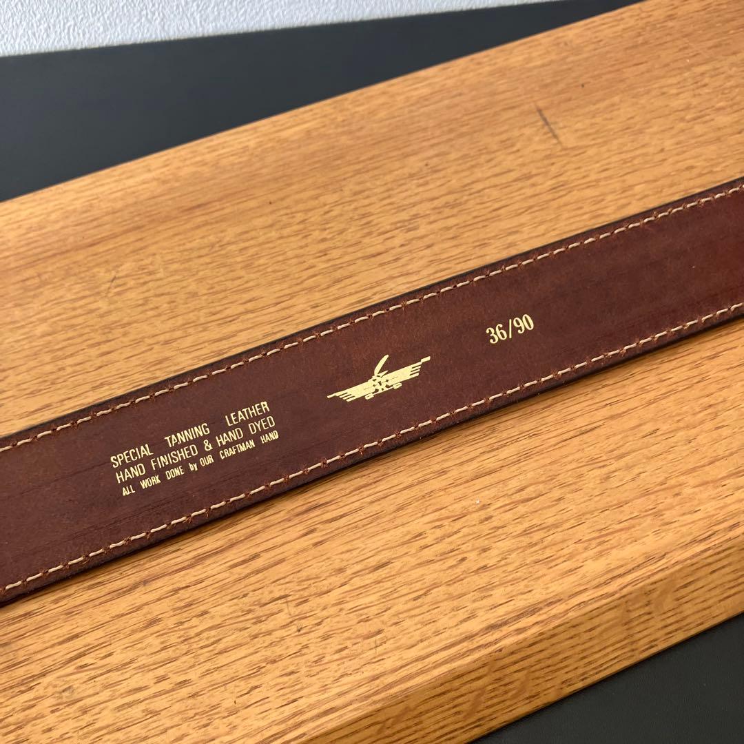 FUNNY サドルレザー製 カービング レンジャーベルト/36/90/茶