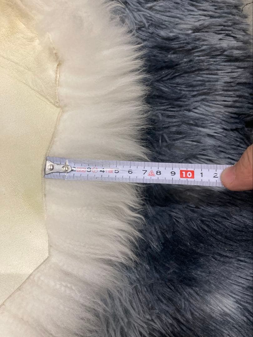 本物ムートンラグ２匹物　羊毛皮　ニュージーランド産　ホワイト