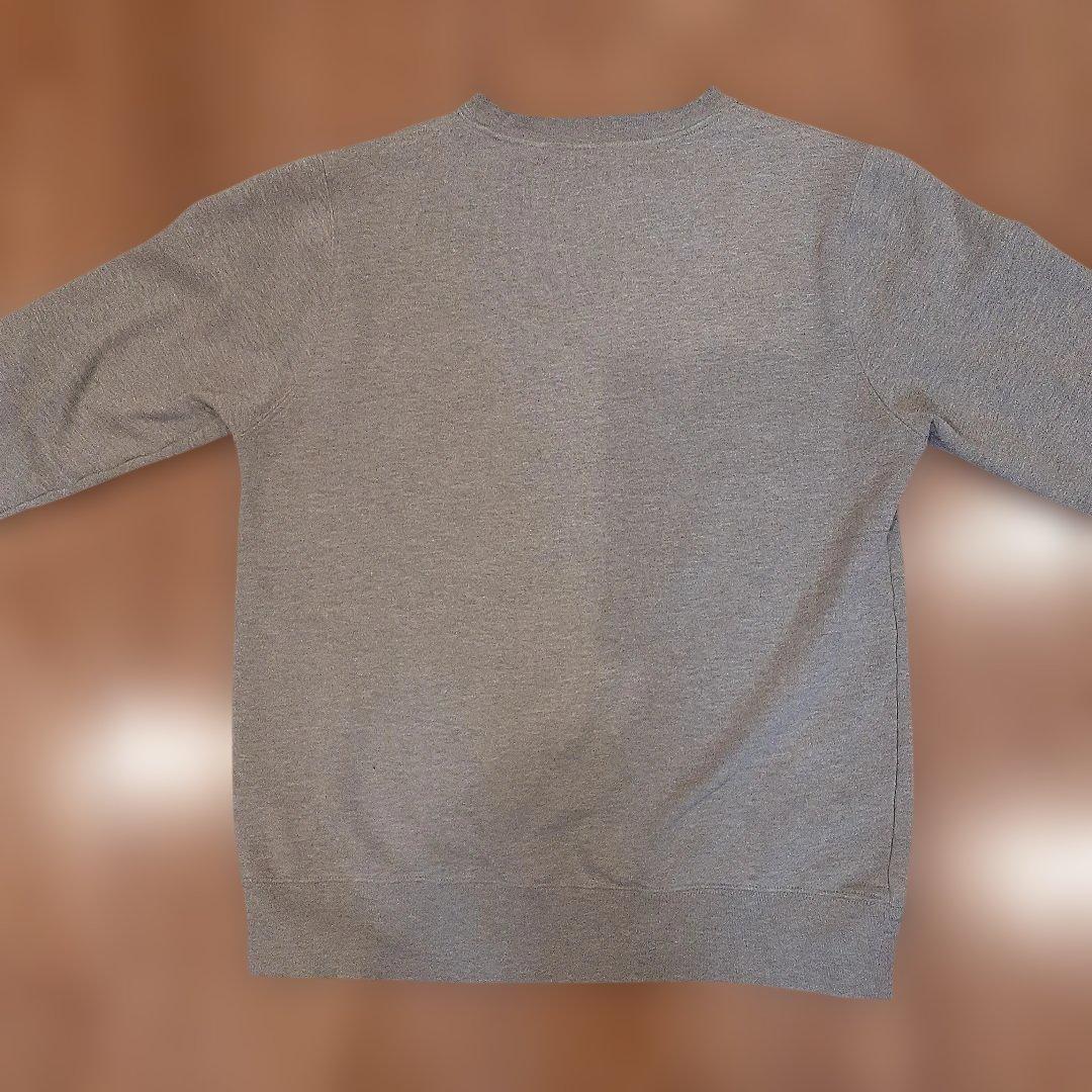 【old STUSSY】折れクラウン染み込みプリントスェット　霜降りグレー