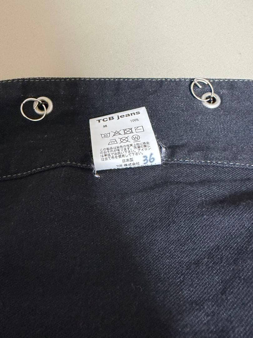 TCB JEANS キャットハート デニムカバーオール　チェンジボタンサイズ36