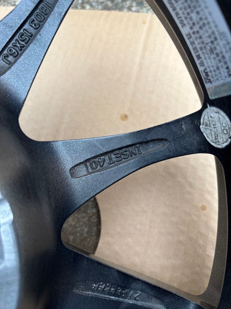 アルミホイール4本セット15インチ　6J5穴　PCD100 インセット40