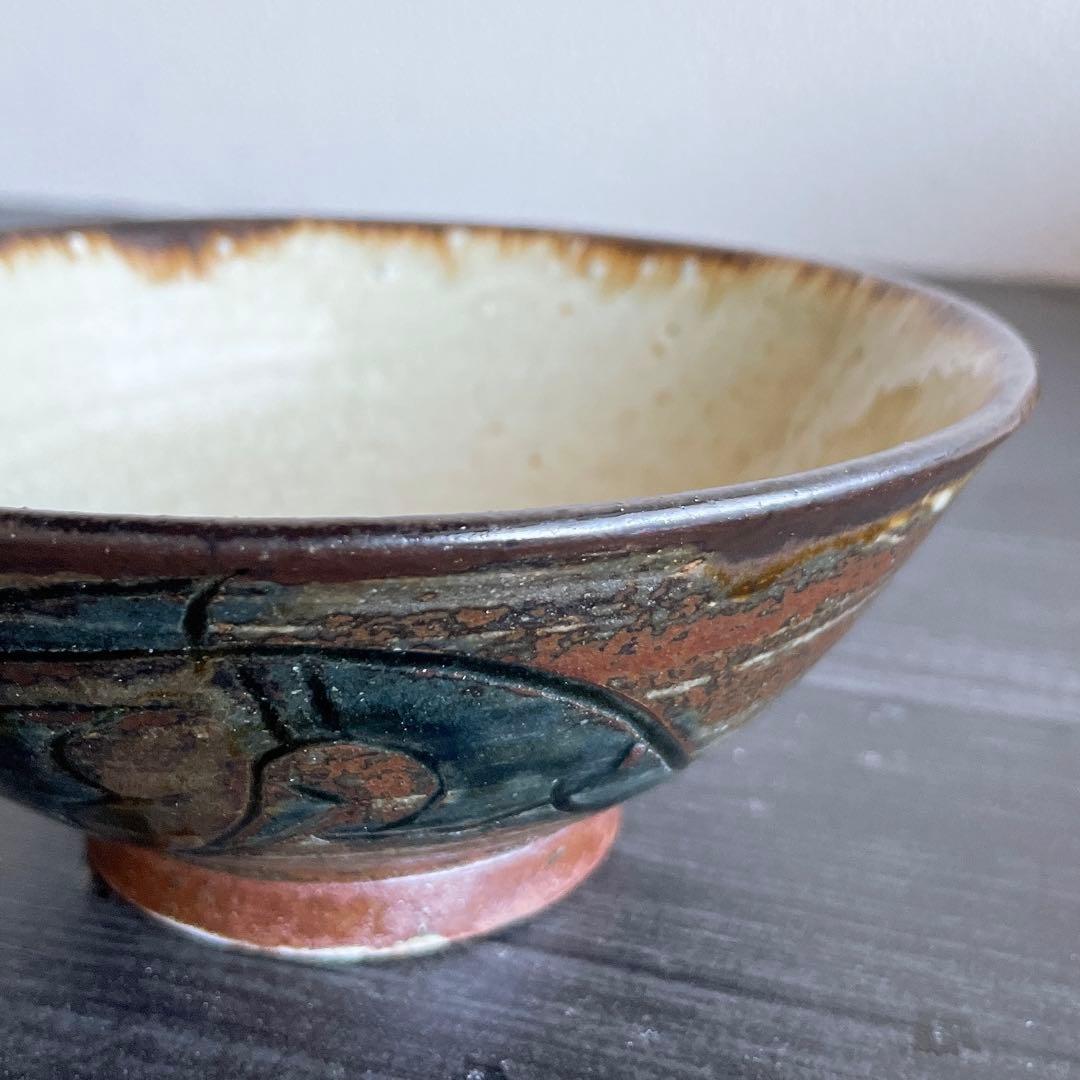 金城次郎 魚文5寸マカイ 笑魚 壺屋焼 やちむん 沖縄 民藝