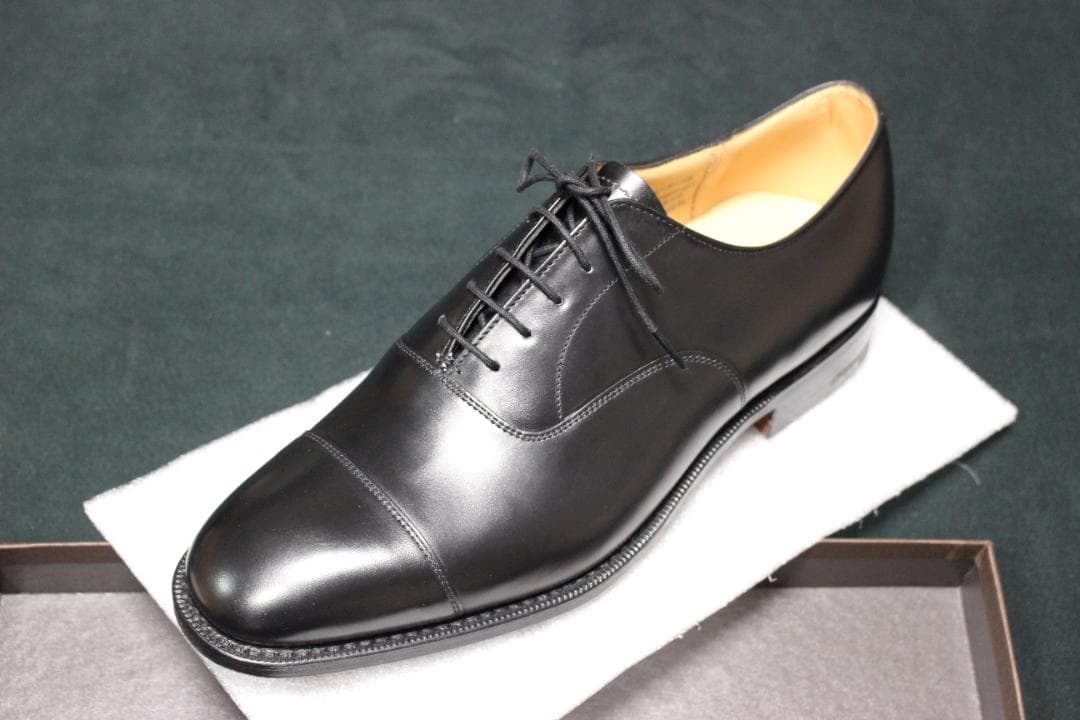 【新品】Church’s 73ラスト ストレートチップ 黒カーフ 革底 7.5F