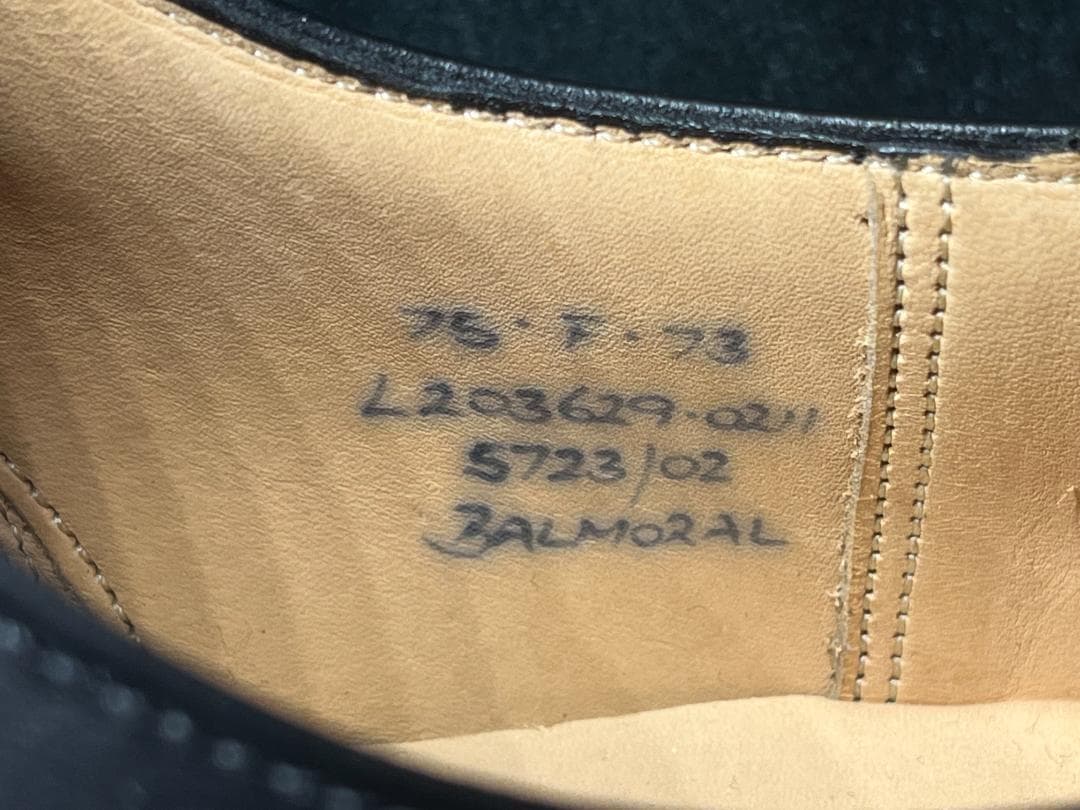 【新品】Church’s 73ラスト ストレートチップ 黒カーフ 革底 7.5F