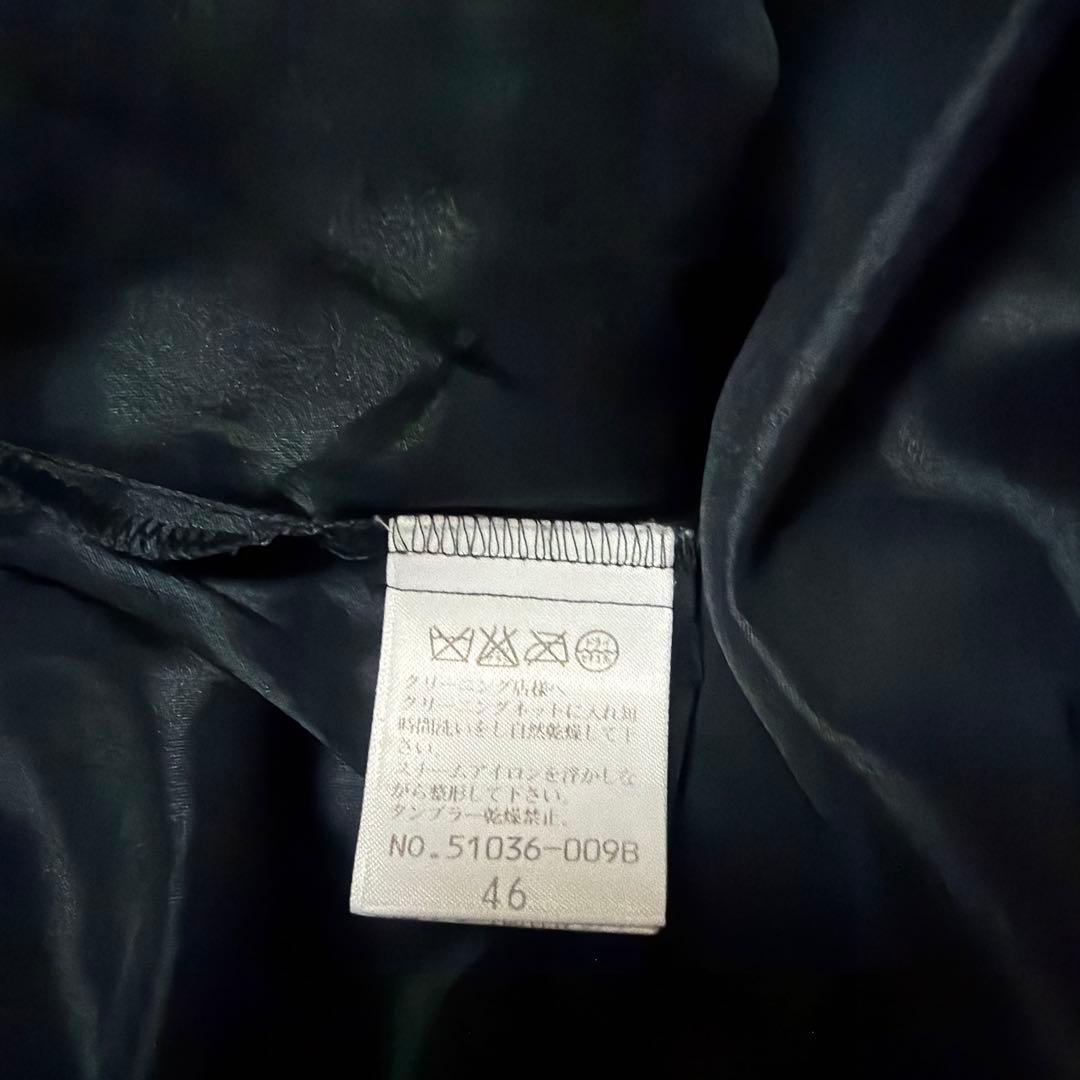 美品♩Rose tiara 46 黒透し柄　七分袖ワンピース　チェニック