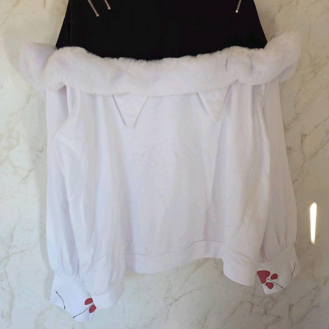 IRO IRO もふもふ娘のひっかきトップス トレーナー 白 ファー 肉球 新品