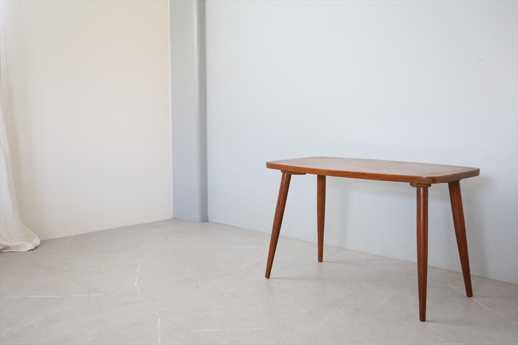 英国アンティーク木製コーヒーテーブル/机/ローテーブル/飾り棚(89-103)