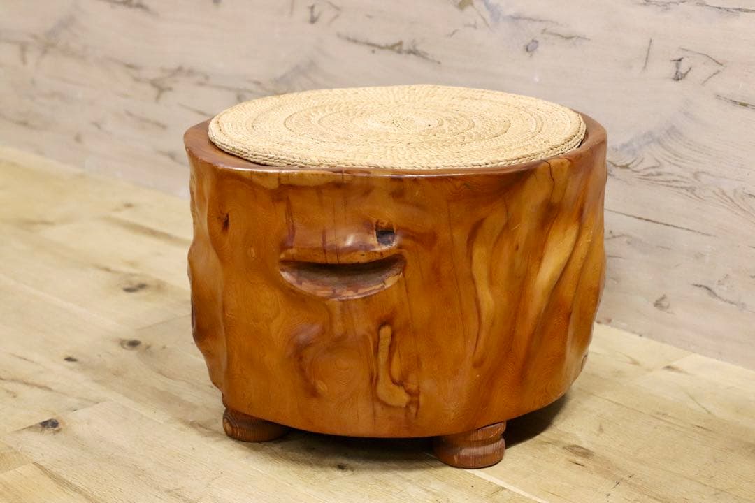 GMHH124A○世界遺産屋久杉 無垢材 スツール 椅子 腰掛け 和家具 工