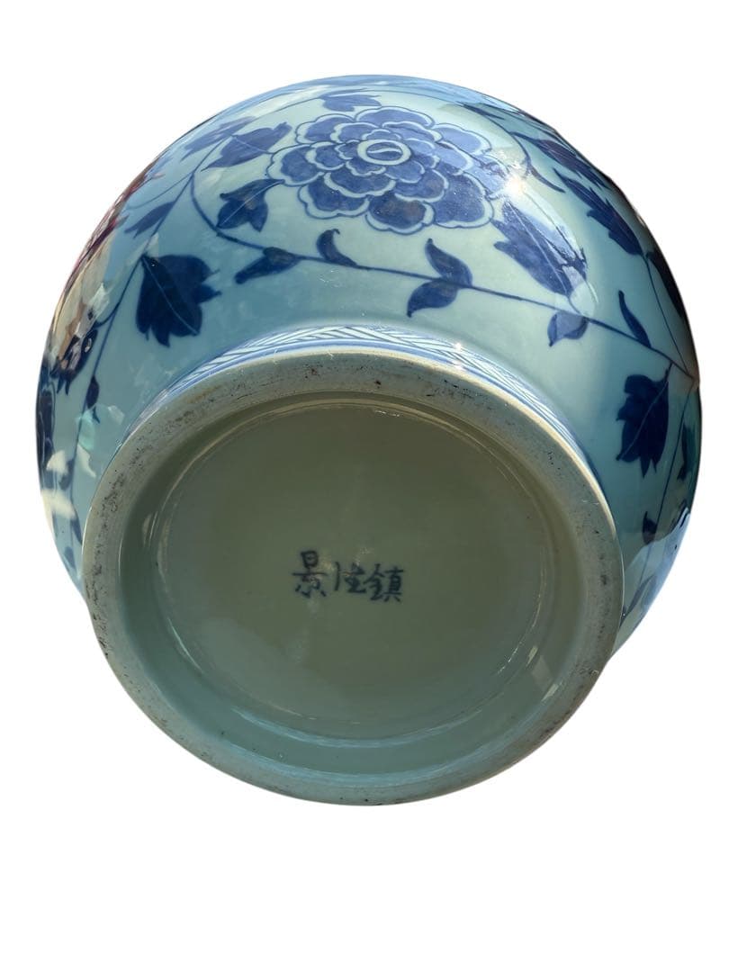 景找鎮 染付 大鉢 アンティーク 骨董 深皿