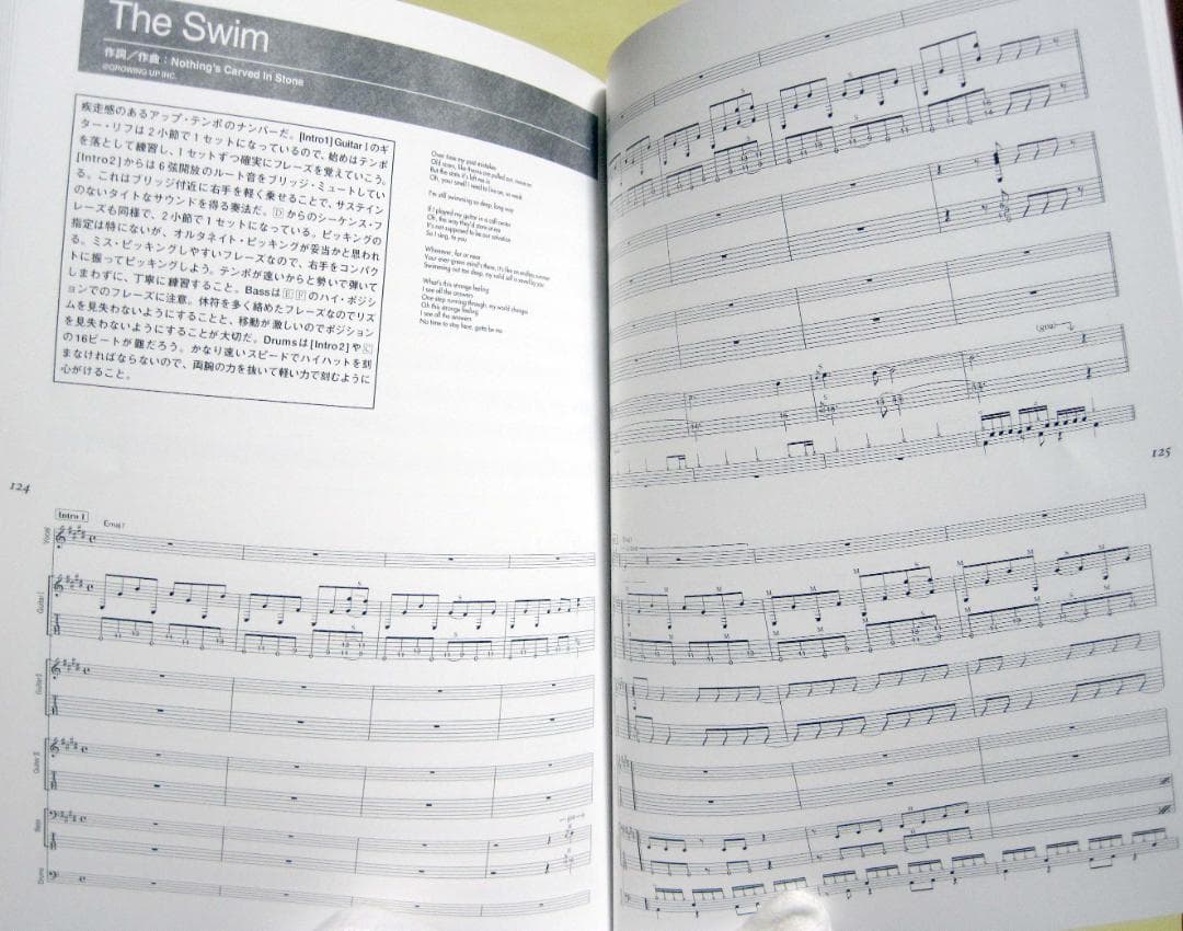 Nothing's Carved In Stone バンドスコア 初版 良品