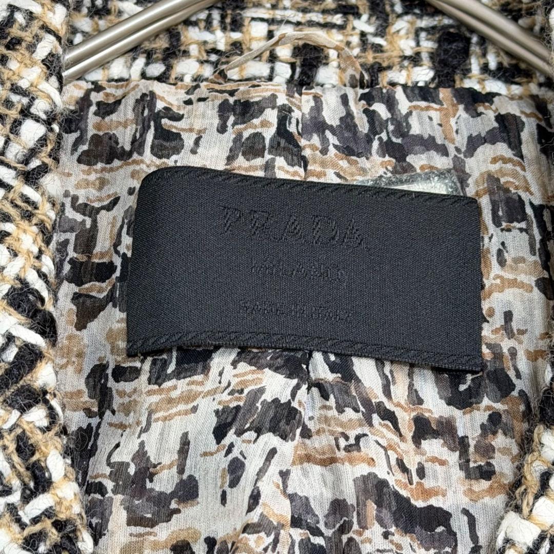 17218✨プラダ ツイードジャケット ウール レーヨン 42 LL