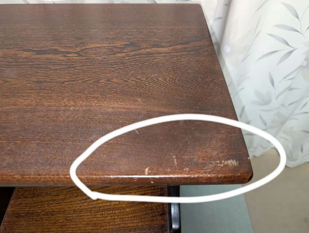 天然木　電話台　小物収納 　ヘッドサイドテーブル　引出