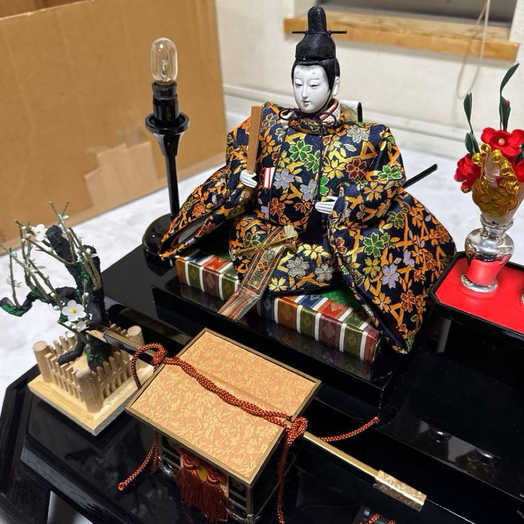 三五極上親王飾ケース　御所駕籠付　伝統的 雛人形 大きめ 文部大臣特別賞受賞