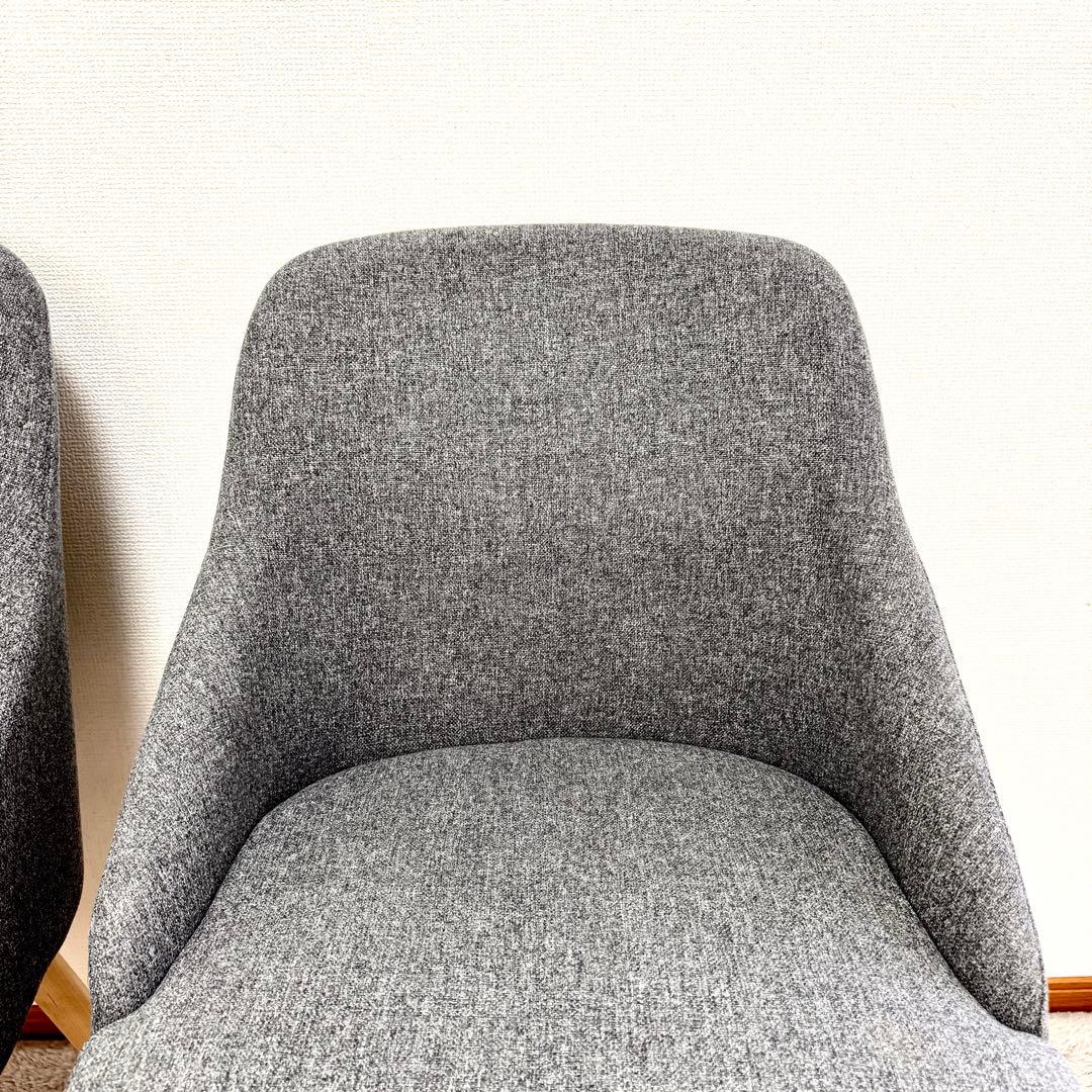 【送料込み】IKEA ヤンオロフ回転パーソナルチェア ミディアムグレー 2脚