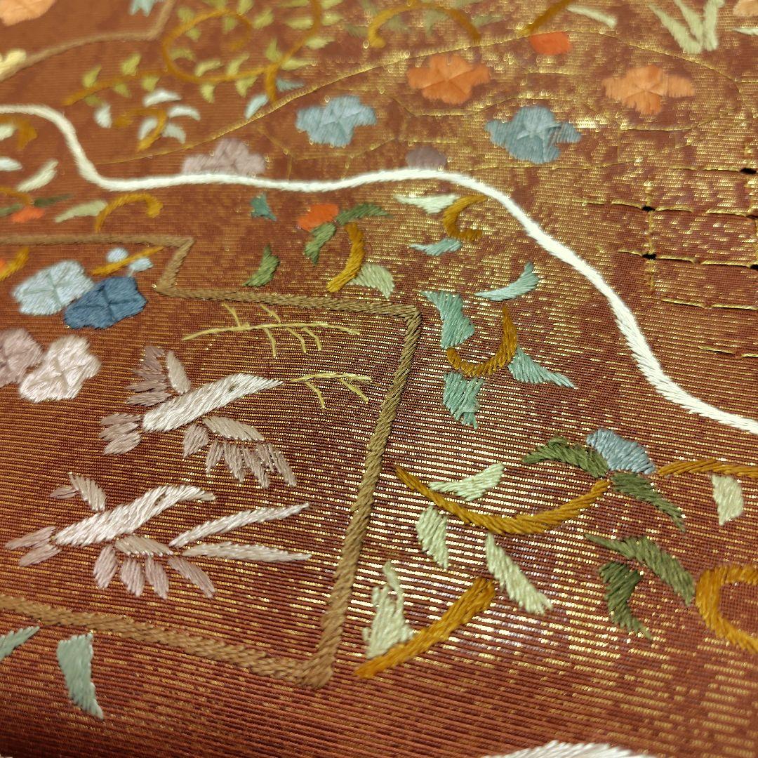 刺繍　袋帯　豪華　金糸
