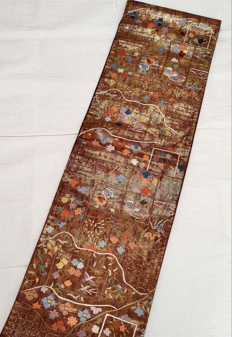 刺繍　袋帯　豪華　金糸