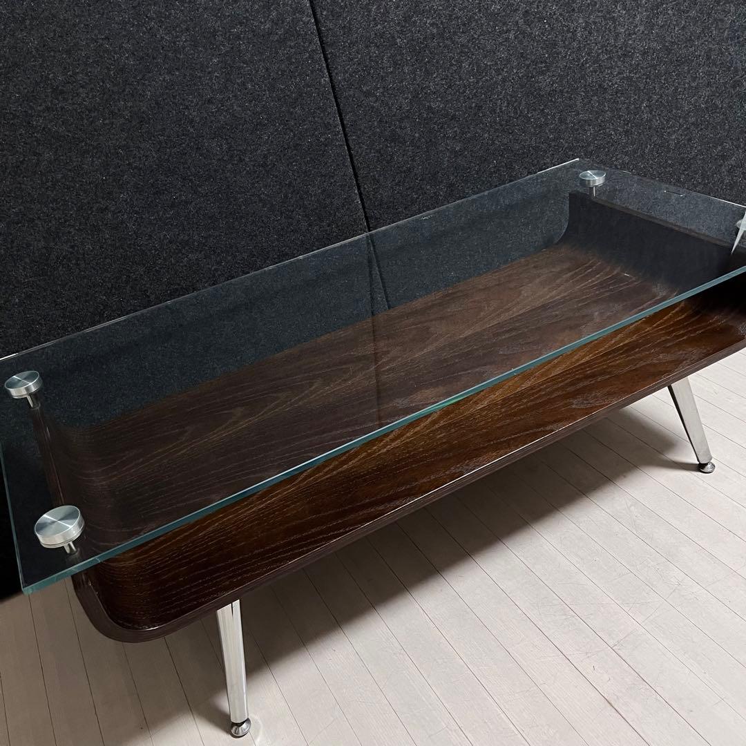 ミッドセンチュリー　スペースエイジ　センターテーブル ガラステーブル