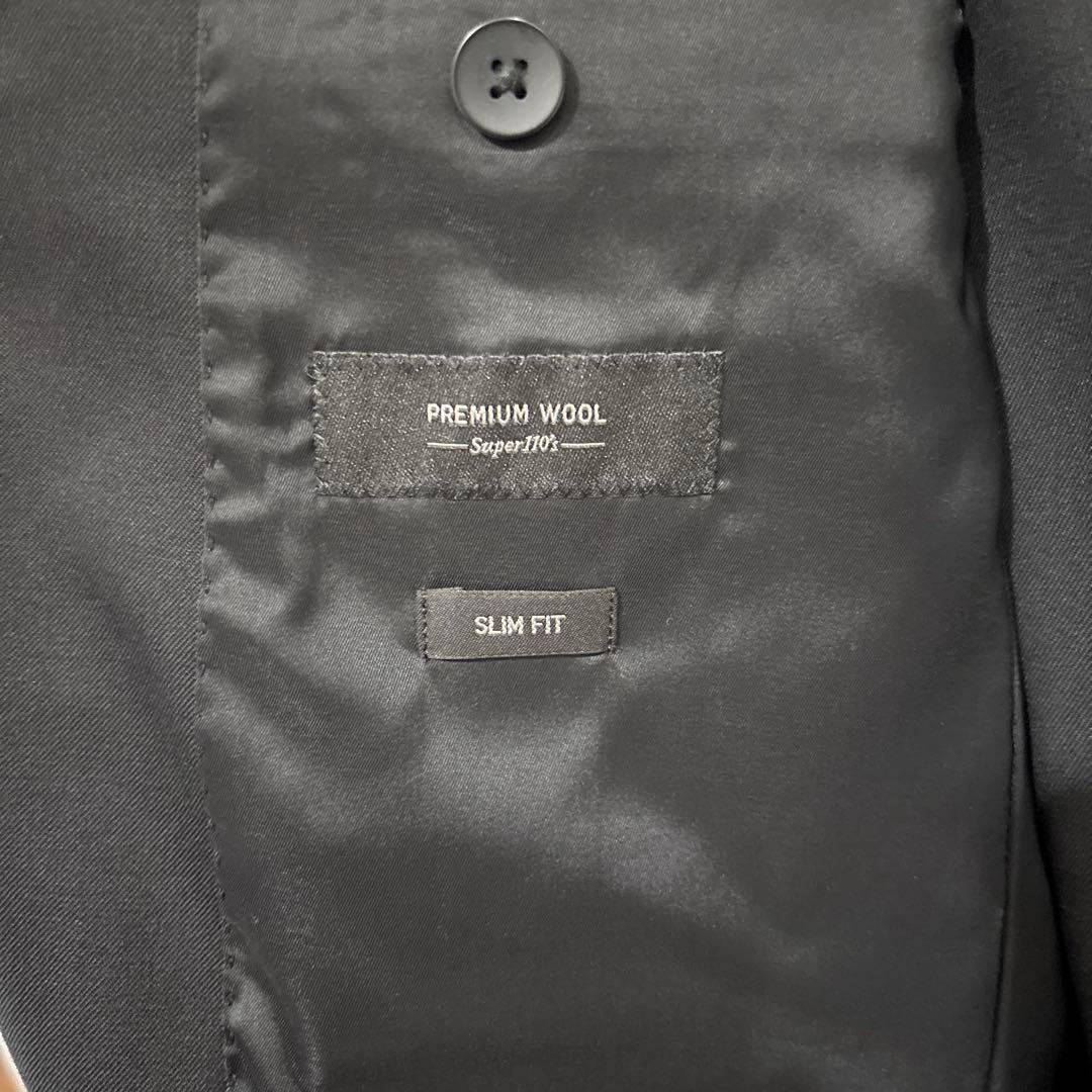 半額！新品！上下セット！UNIQLOウールスリムジャケット46&パンツ79