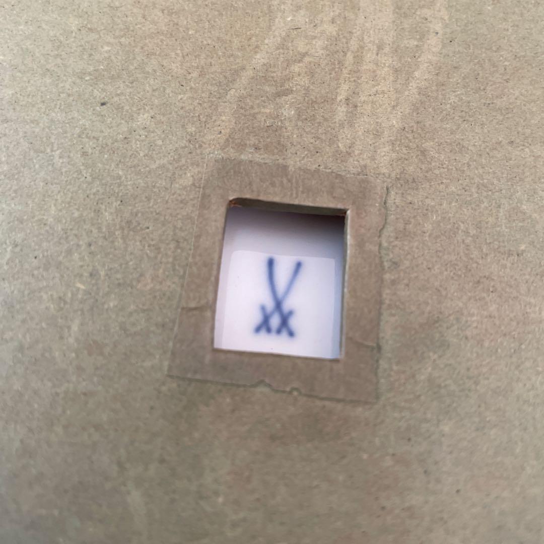 マイセン 額縁付き花柄 波型皿 直径約20cm