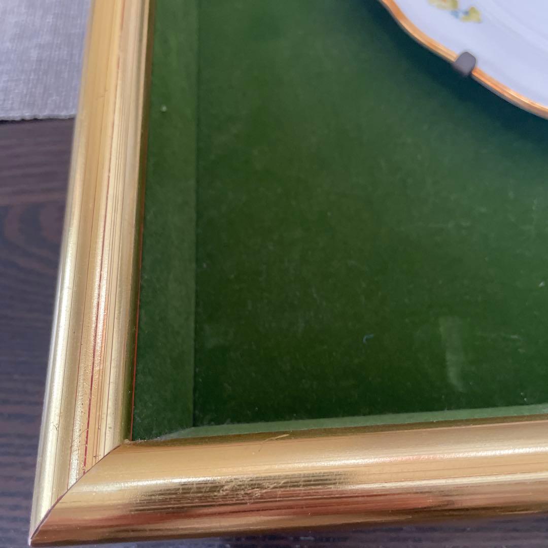 マイセン 額縁付き花柄 波型皿 直径約20cm