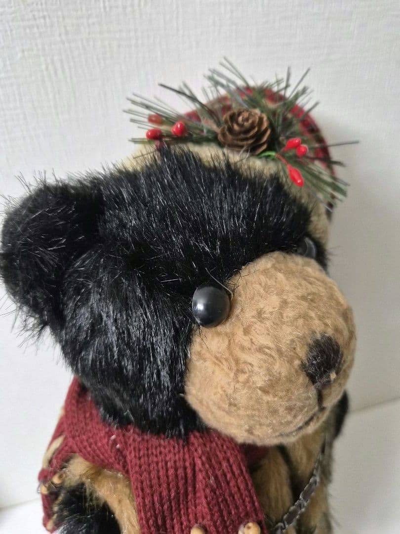 クリスマス　ベアー　くまのぬいぐるみ　ヴィンテージ　レトロ　激レア　輸入雑貨