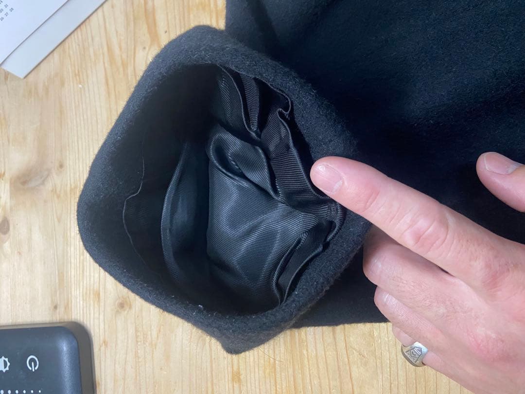 【いけじ】Graphpaper ブラック ダブルブレストコート