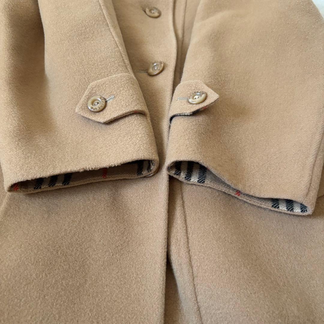 希少 バーバリーズ ダブルフェイス ノバチェック ウールコート L相当