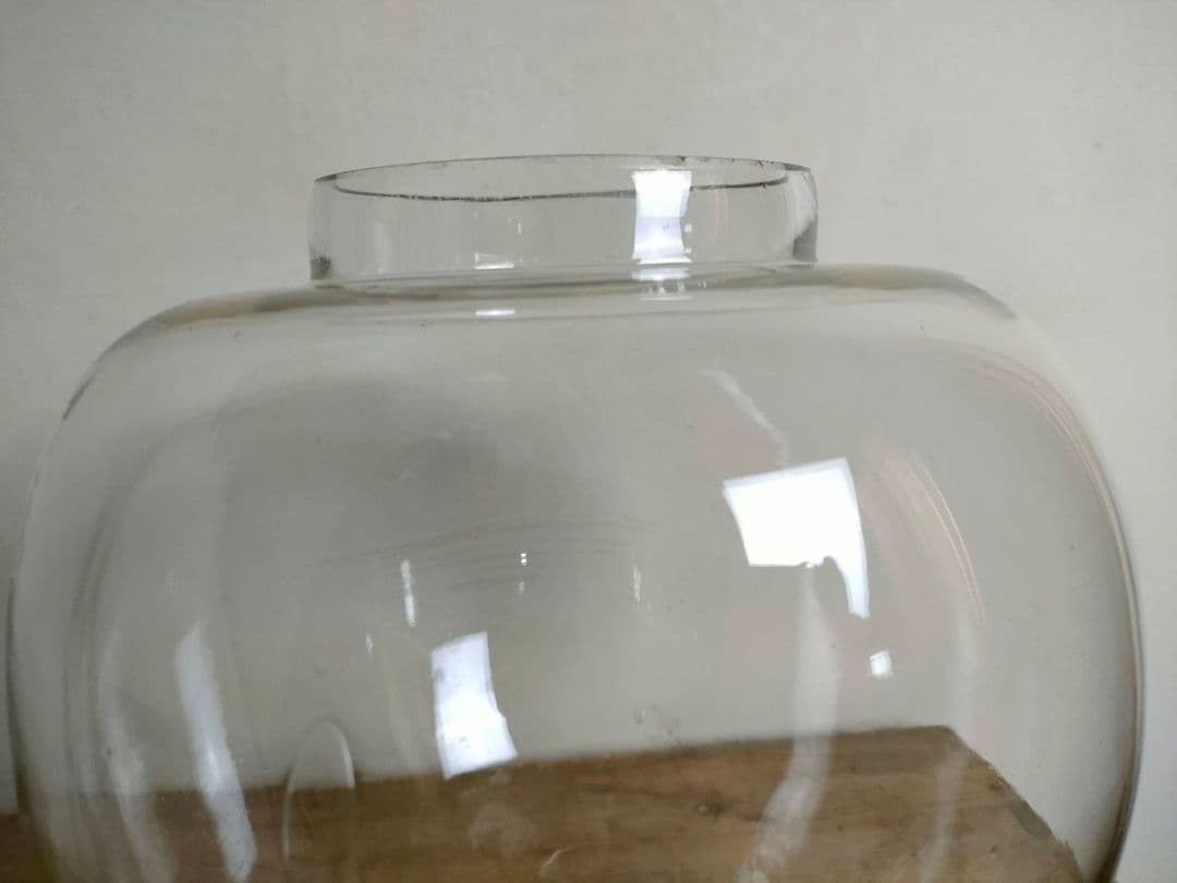 ★昭和レトロ 大型 地球瓶 ガラス 気泡 ゆらゆら 高さ27cm　駄菓子　ホビー