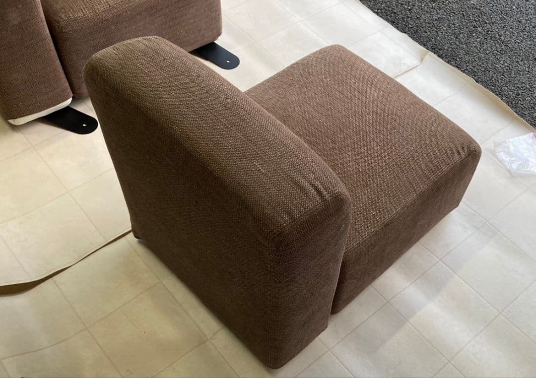 無印良品　ユニットソファ　アーム付き　ファブリック