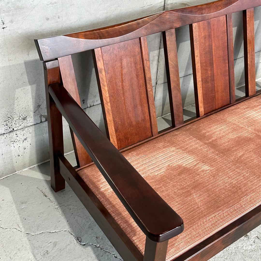 ★80年代★ モリシゲ 応接ソファ 3人掛け｜昭和レトロ 和モダン｜高級旅館仕様