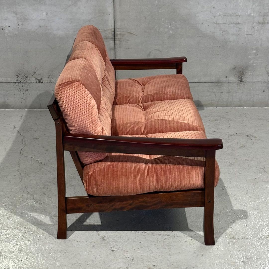 ★80年代★ モリシゲ 応接ソファ 3人掛け｜昭和レトロ 和モダン｜高級旅館仕様