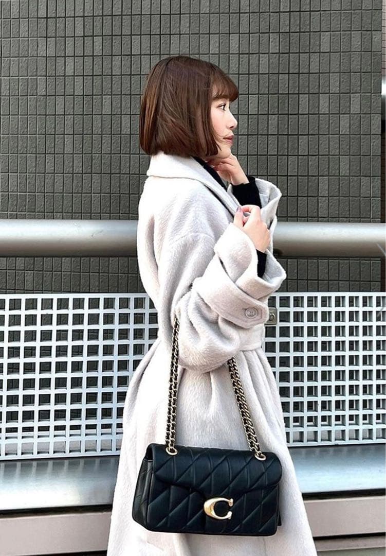 【新品】COACH タビー ショルダー バッグ 26・キルティング　ゴールド