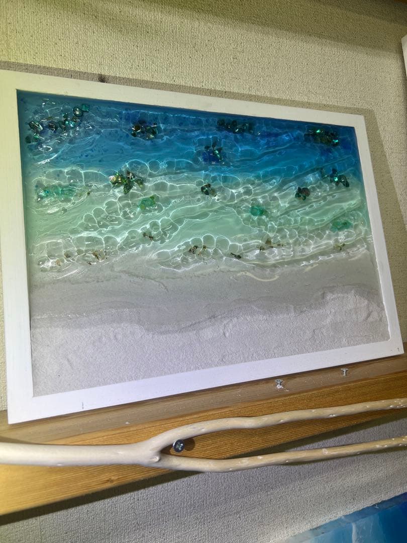 【レジンアート】波紋アート／さざなみクリスタル／B4パネル／オーシャンアート