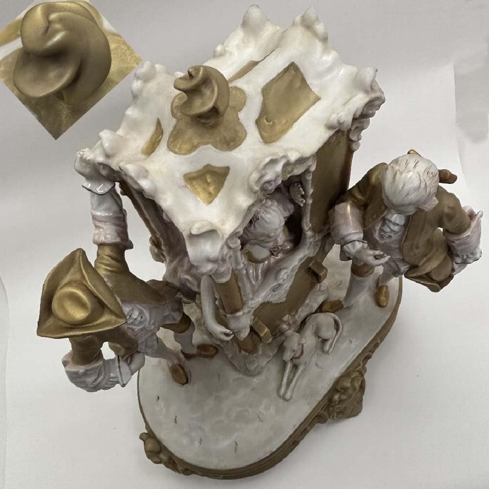 ロイヤル・ダックス・ボヘミア 貴族の輿 ロココ調 フィギュリン アールヌーボー