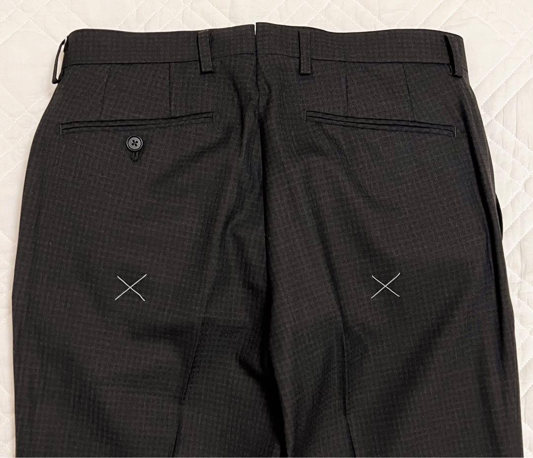 新品 タグ付き PAZZO ツーパンツ スーツ ブラウン ブラック チェック