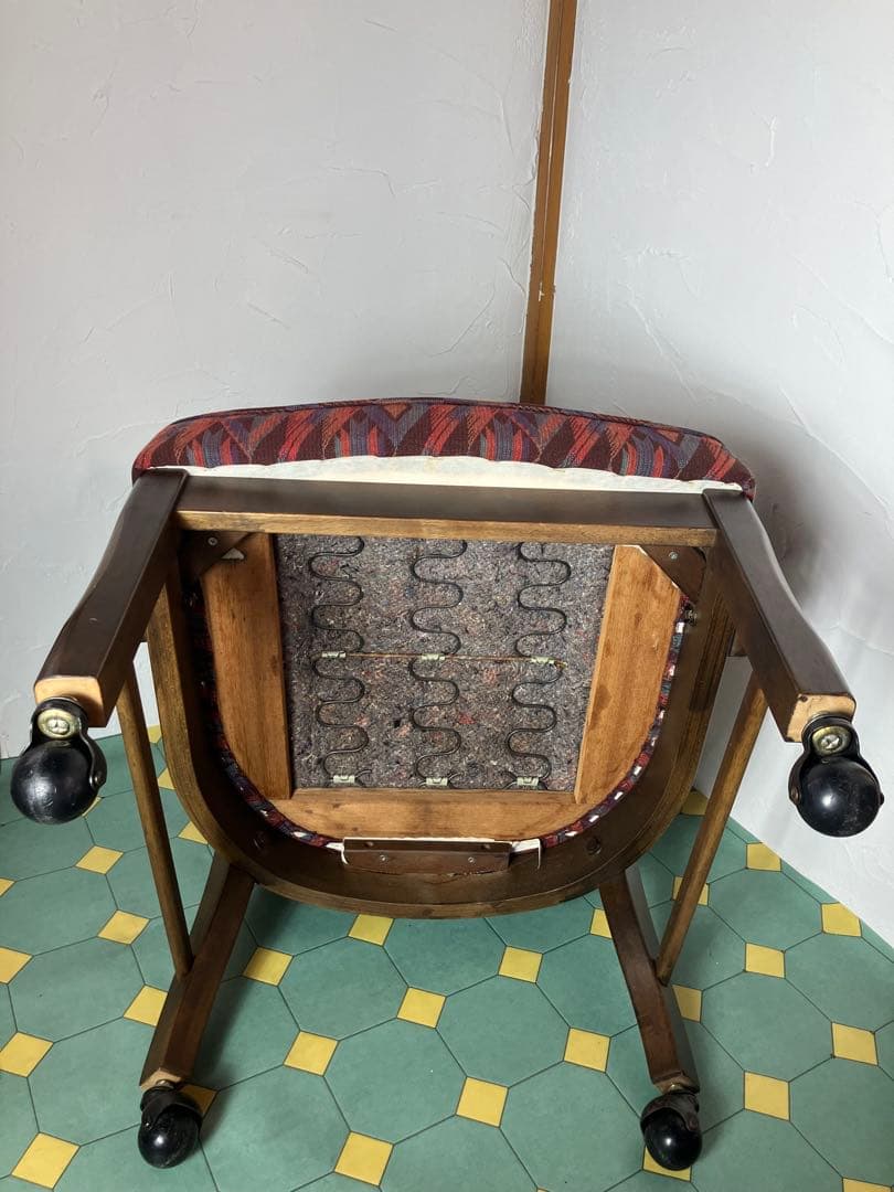 カリモク　ダイニングチェア　コロニアルチェア　ヴィンテージ レトロ　椅子　①