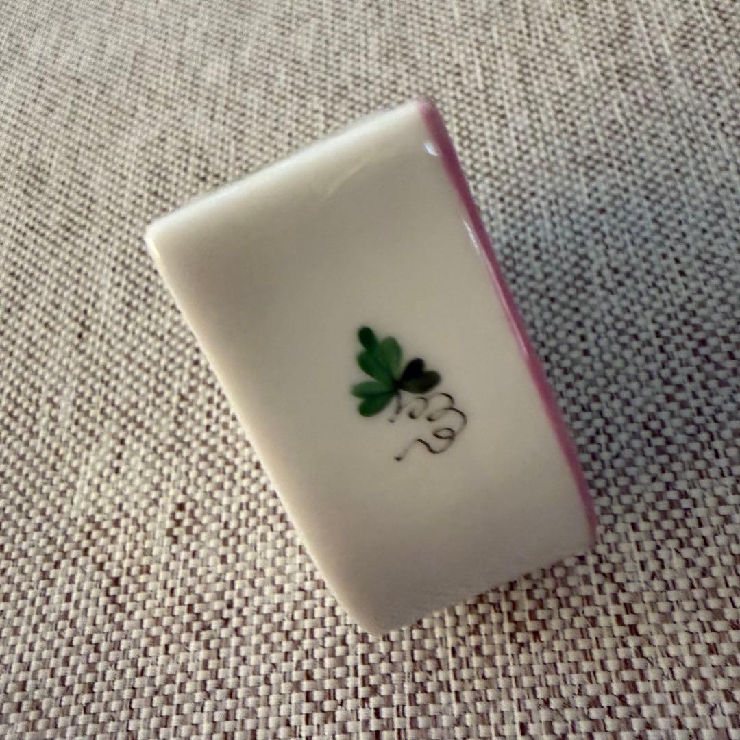 ヘレンド ウィーンの薔薇　ピンク　猫　ミニ小物入れ ボンボニエール