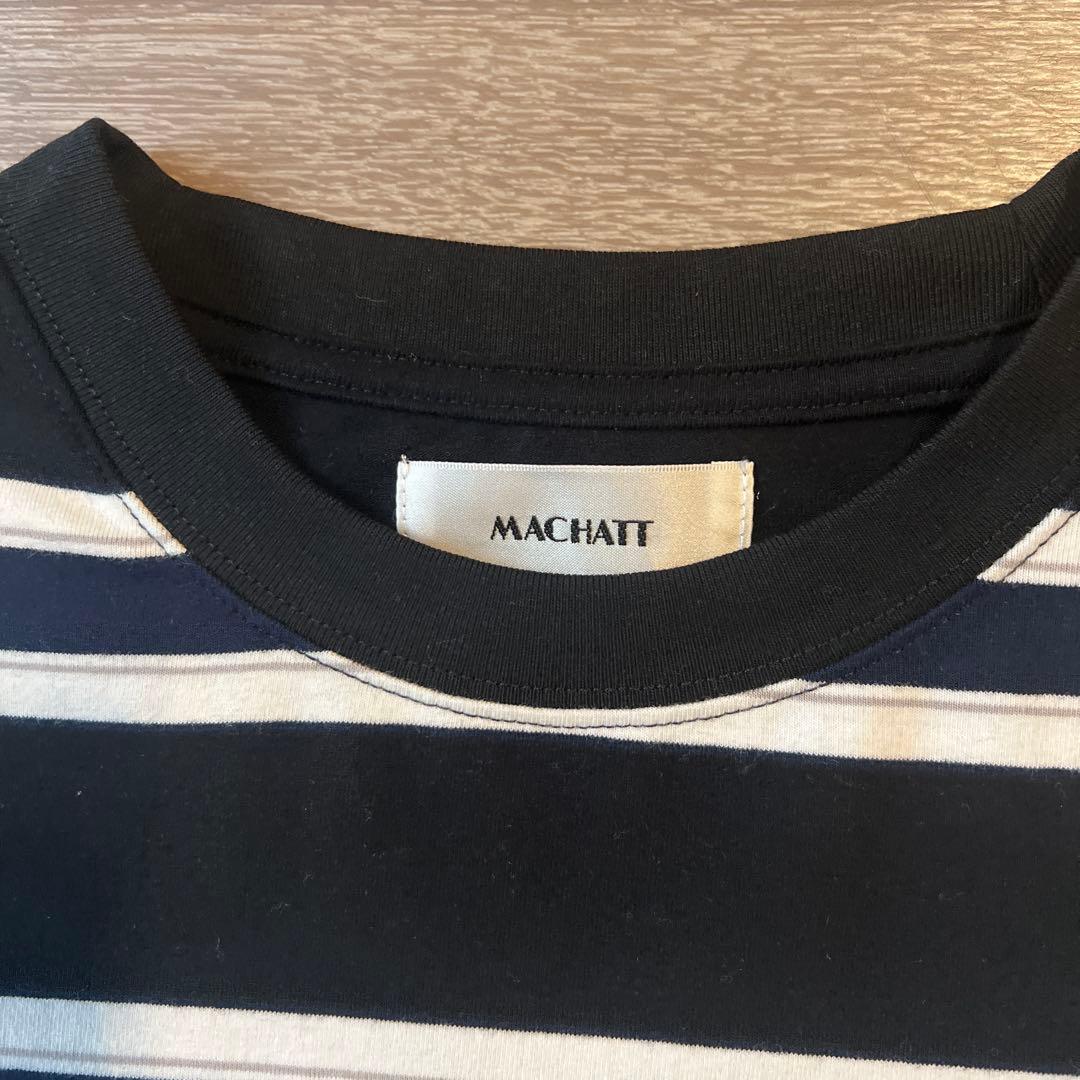 machatt マチャット　今季★ ボーダーロンT ブラック