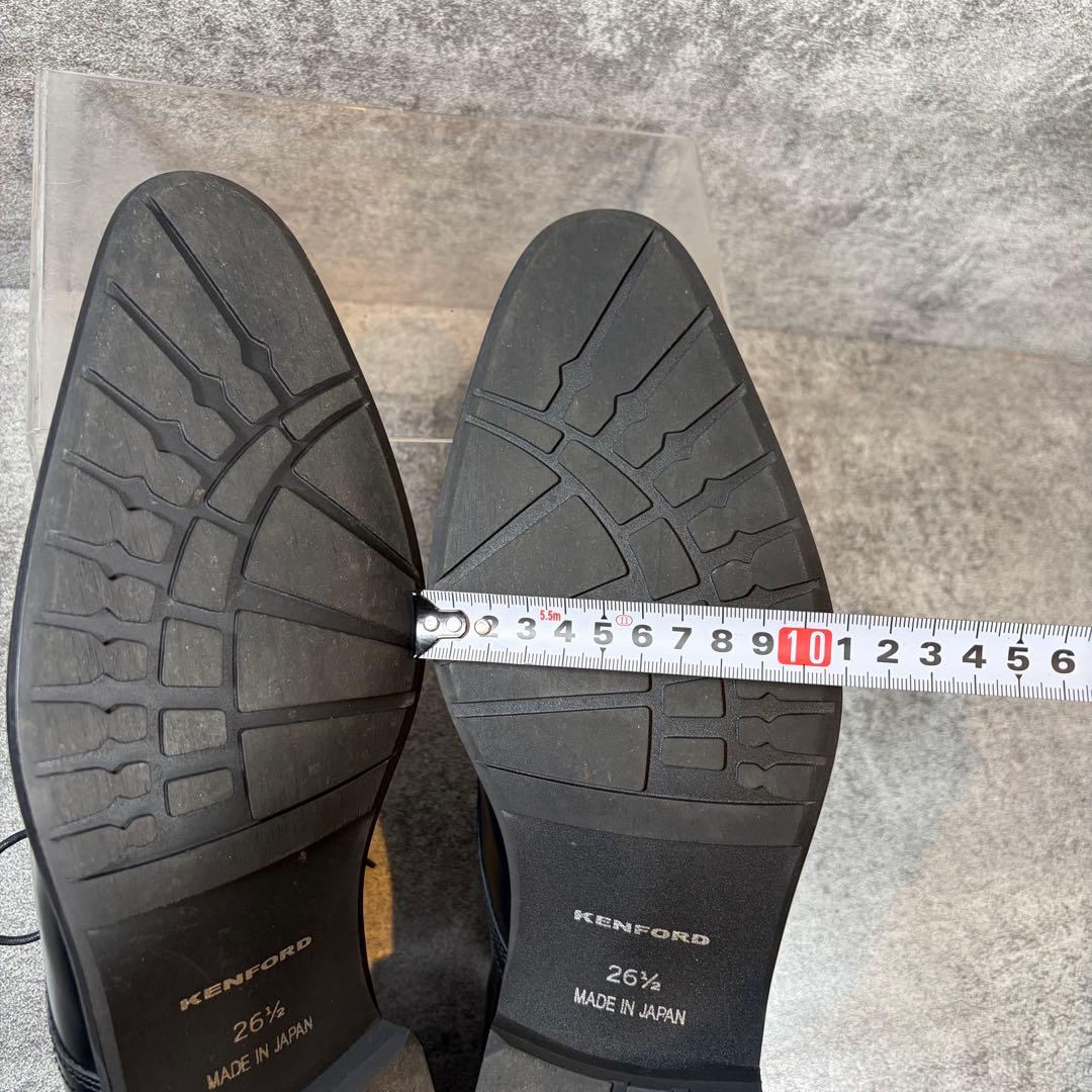美品　ケンフォード　レザー　プレーントゥ　ビジネスシューズ　ブラック　26.5