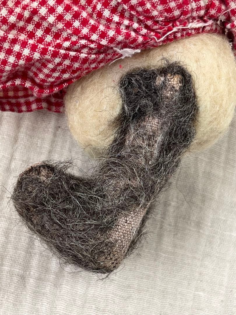 アンティークヴィンテージ英国製小さなうさぎバニーぬいぐるみテディベアビスクドール