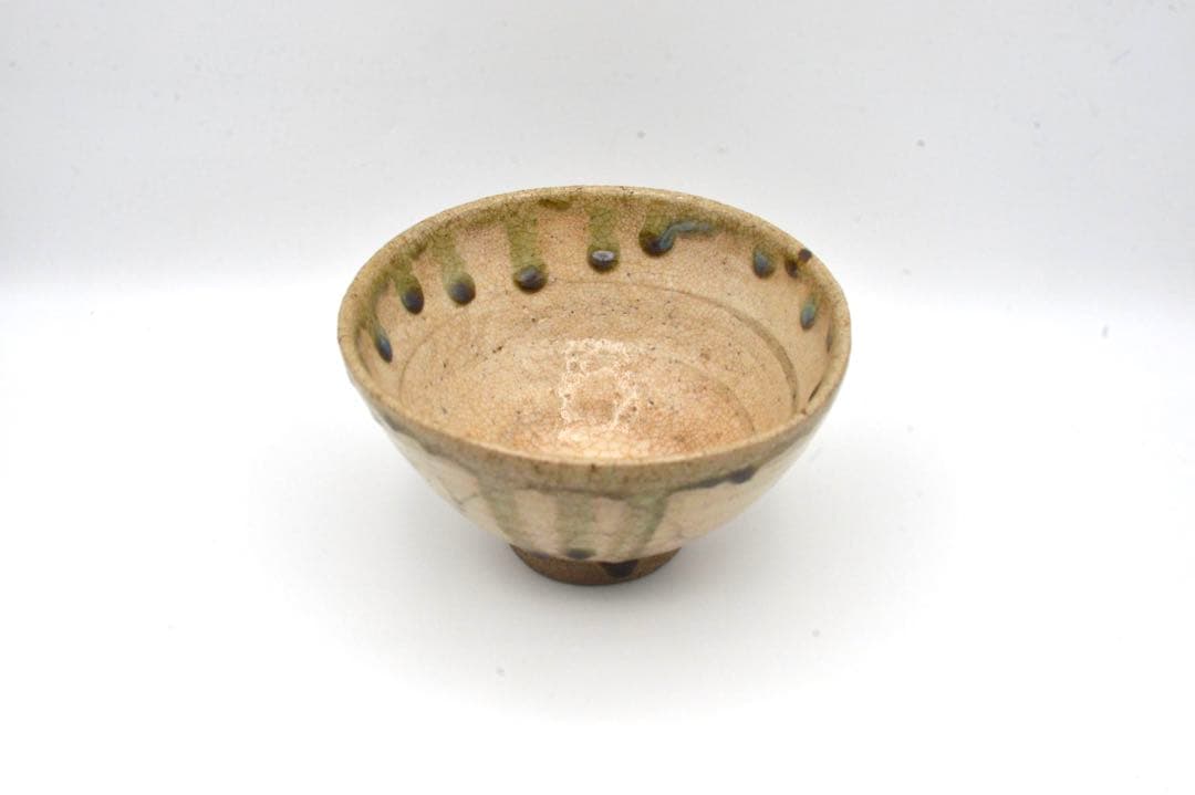 弥七田織部　茶碗　江戸時代　検索　魯山人　志野　唐津　茶入　抹茶