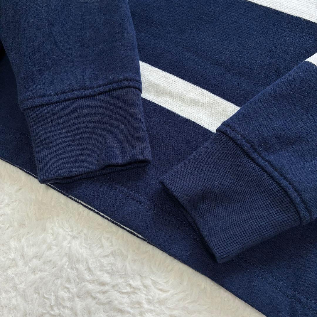 ラルフローレン 太ボーダー ラガーシャツ 常田大輝着用 紺白 XS 裏起毛
