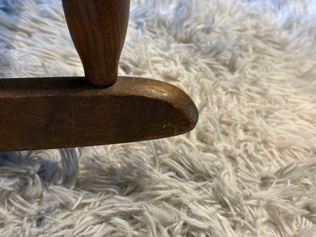 ①飛騨産業 キツツキマーク ロッキングチェア ダイニングチェア ビンテージ nG