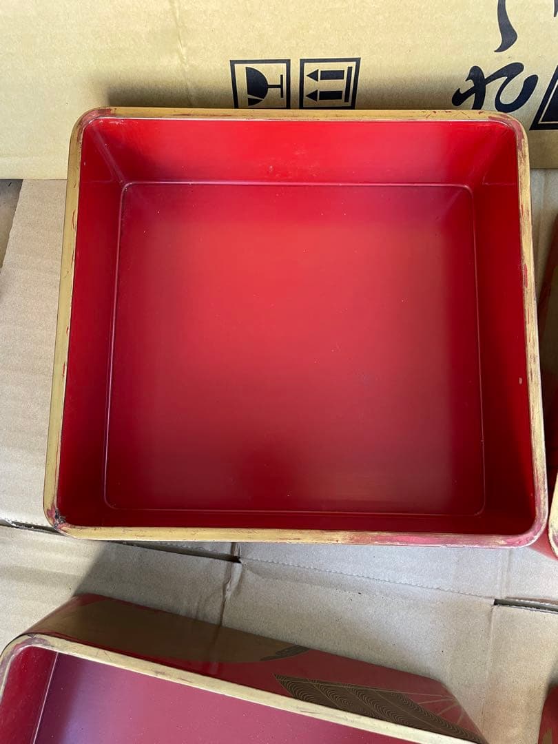 重箱　蒔絵　扇子　江戸時代　兎