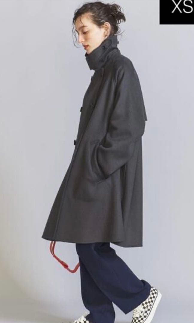 新品/24FW BEAUTY&YOUTH リバー ポンチョコート XS ネイビー